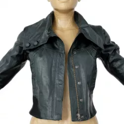 Jacket Black Shiny Collar open Clothing Women Fashion Low-poly  3D model
