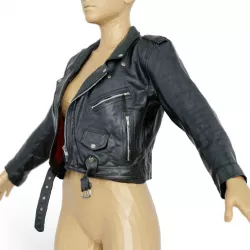Jacket Moto Black Leather Open Women Men Clothing Low-poly  3D model