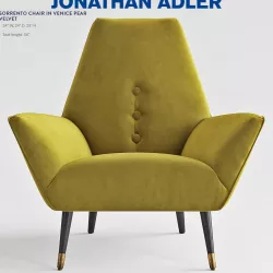 Jonathan Adler  SORRENTO CHAIR IN VENICE PEAR VELVET 3D model