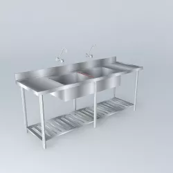 Kit 222 Bench Steel 2 Cubas  Alex Marques Free 3D model