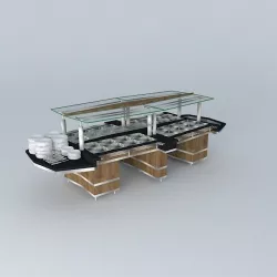 Kit003 Mesa Self Service por Alex Marques Free 3D model