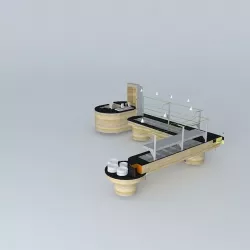 Kit009A Mesa Self Service por Alex Marques Free 3D model