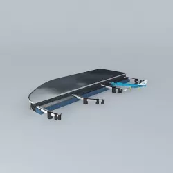 KLM 7090 crash Free 3D model