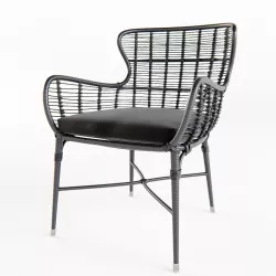 Lacey Modern Classic Espresso Outdoor Chair 3D model