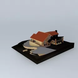 Large Desert House Free 3D model