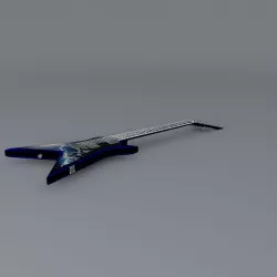 Lightning bolt guitar Free 3D model