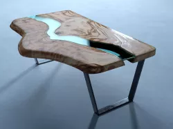 Live Edge River Table 3D model