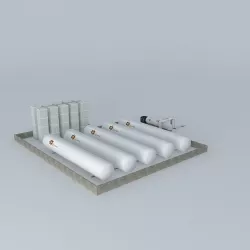 LNG Import Terminal Ochre Energy Free 3D model