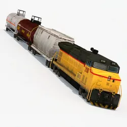 Low Poly Locomotive Low-poly  3D model