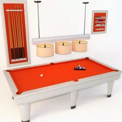 LU BO Biliardi - Cassiopea white - pool version 3D model