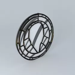 Marie Curie Medallion Stain Glass Window Free 3D model