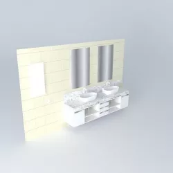 marinete wall bench Free 3D model