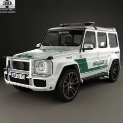 Mercedes-Benz G-class Brabus G700 Widestar Police Dubai 2013 3D model