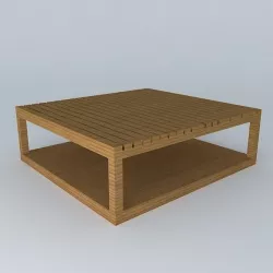 mesa centro  rustica rustic coffee table Free 3D model