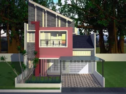 Modern Living House 3D model