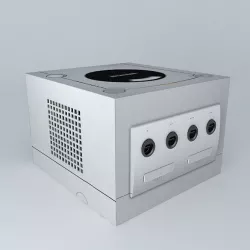 Nintendo Gamecube Game Console - Silver White Free 3D model