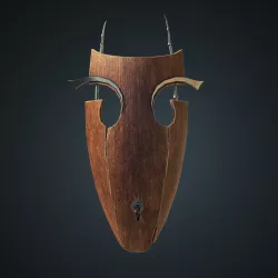 Old vampires mask Low-poly  3D model