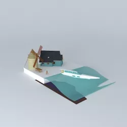 Open book Free 3D model