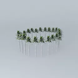 Palm Circle Free 3D model