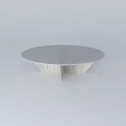 paper boat coffe table mesa de centro barco de papel Free 3D model