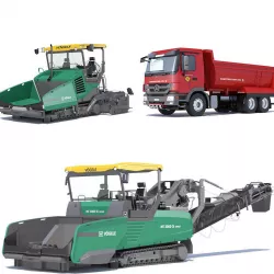 Paving Machines Collection 3D model