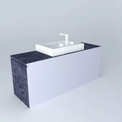 pia de granito granite sink Free 3D model