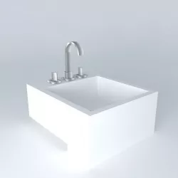 pia semi encaixe bathroom sink Free 3D model