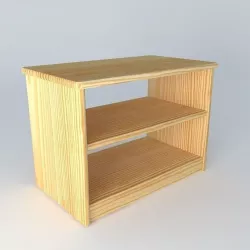 Pine TV Stand Free 3D model