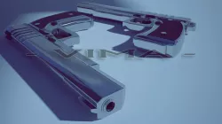  Pistol -luger 9mm Low-poly  3D model