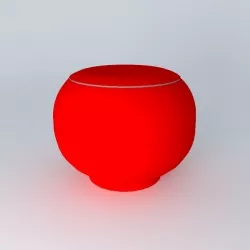 red bowl Chinese pot pot pot Free 3D model