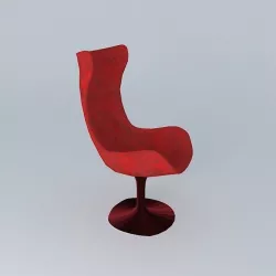 Red stylish chair Free 3D model