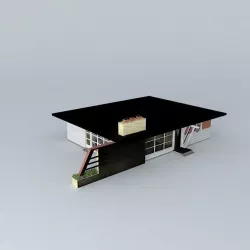 Retro House Free 3D model