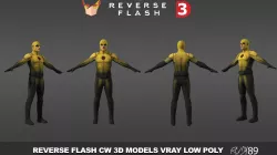 Reverse Flash CW 3D models low poly Low-poly  3D model