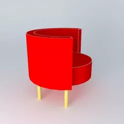 round chair poltrona redonda Free 3D model