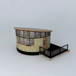 Round House Cabin Free 3D model