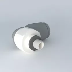 Round male angled stitching diameter 4  M3x0 5 Free 3D model