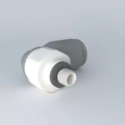 Round male angled stitching diameter 4  M3x0 5 Free 3D model