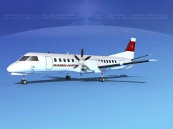 SAAB 2000 Richards Aviation 3D model