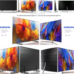 SAMSUNG QLED FLATE SMART AND CURVED SMART TV 3D model