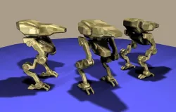Scout light mecha Low-poly  3D model