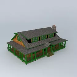 Seaside Craftsman Cabin Free 3D model