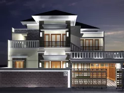 Semi-Classic Modern House 3D model