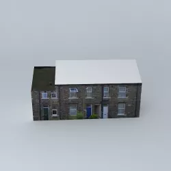 Shops on Wakefield Road, Aspley. Free 3D model