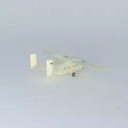 SHORT Skyvan british FULL INTERIOR Free 3D model