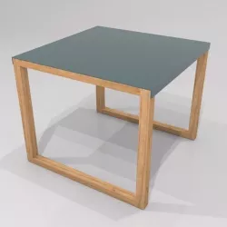 side table with grey blue top h35 w42 w42 Low-poly  3D model