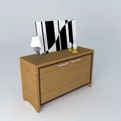 sideboard console buffet decorations Free 3D model