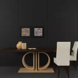 Signorini and Coco Daytona Monogram table with vivien chair 3D model