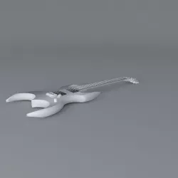 Silver bullet guitar Free 3D model