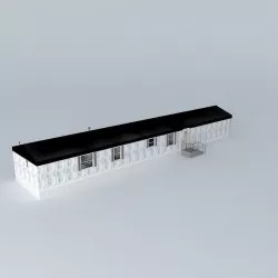 Single Wide Trailer Home Free 3D model