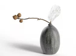 Skeleton Plant in Vase 3D model